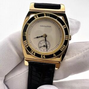 Hamilton Gold and Black Watch